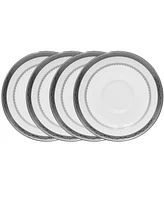 Noritake Odessa Platinum Set of 4 Saucers, Service For 4