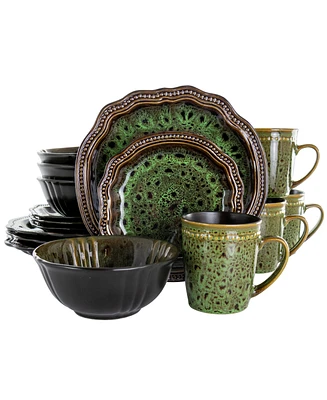 Elama Magdalena 16 Pc. Dinnerware Set, Service for 4