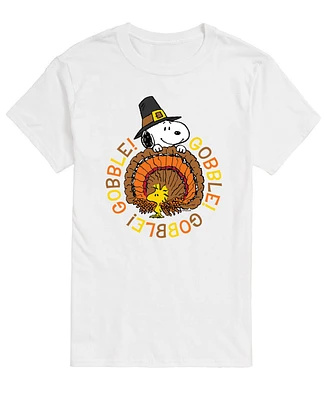Airwaves Men's Short Sleeve Peanuts Gobble T-shirt