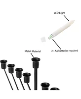 9 Branch Electric Chabad Judaic Chanukah Menorah with Led Candle Design Candlestick