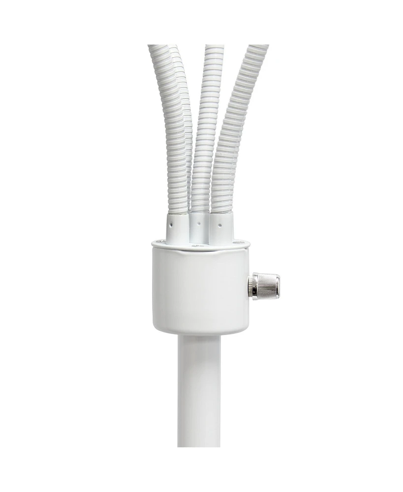Simple Designs 5 Light Adjustable Gooseneck Floor Lamp with Shades