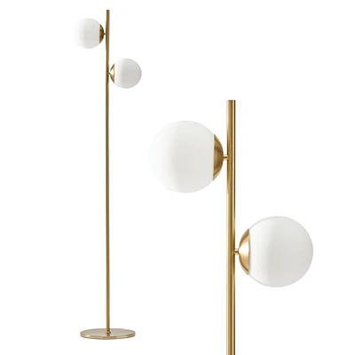 Brightech Sphere 65" Led Modern Tree Floor Lamp with Frosted Globes