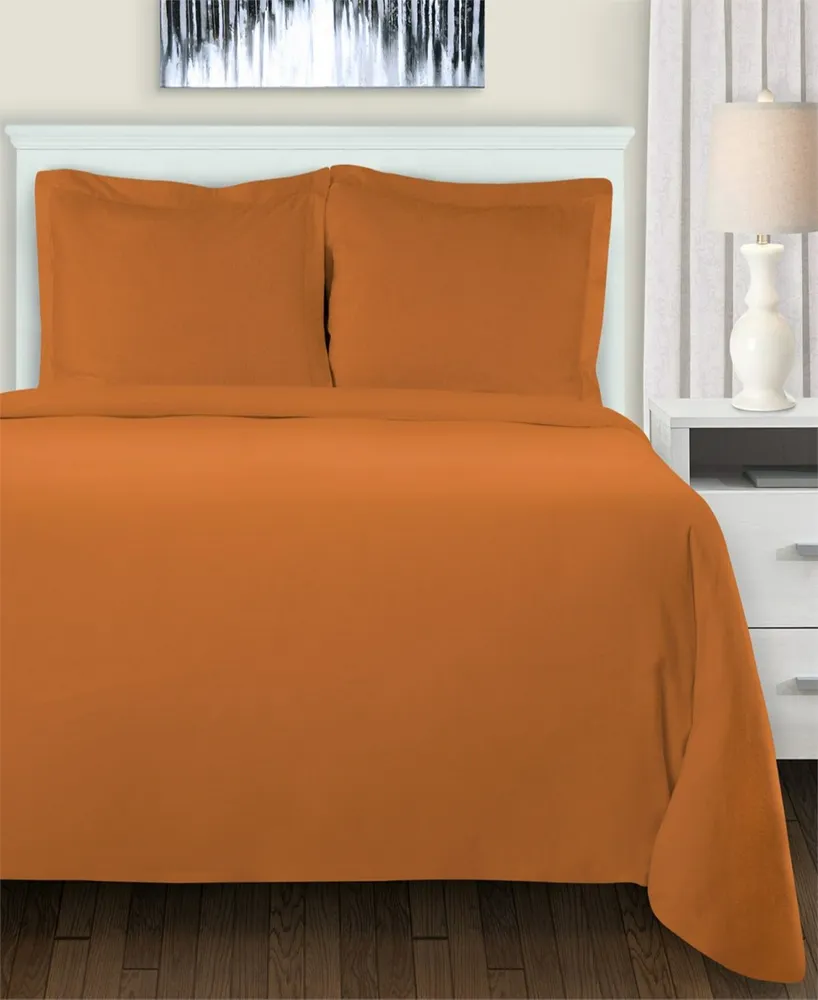 Superior Solid 3-Piece Duvet Cover Set, King