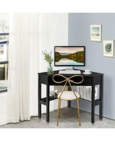 Corner Computer Desk Laptop Writing Table Wood Workstation