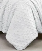 Southshore Fine Linens Chevron Clipped Jacquard Comforter Set