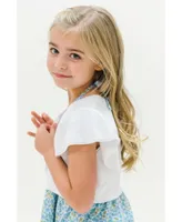 Hope & Henry Girls Ruffle Sleeve Sweater Vest