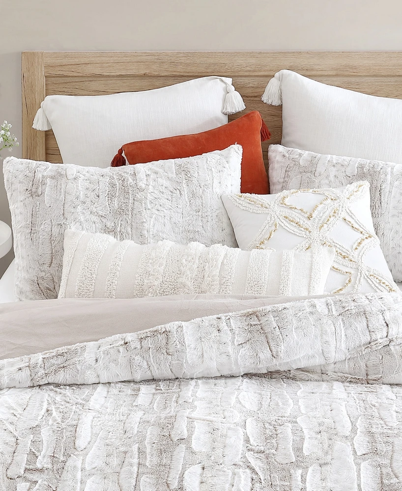 Peri Home Snow Leopard 3 Piece Comforter Set