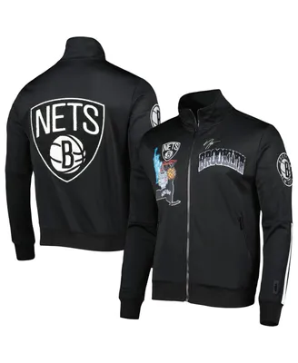 Men's Pro Standard Black Brooklyn Nets Hometown Mock Neck Full-Zip Track Jacket