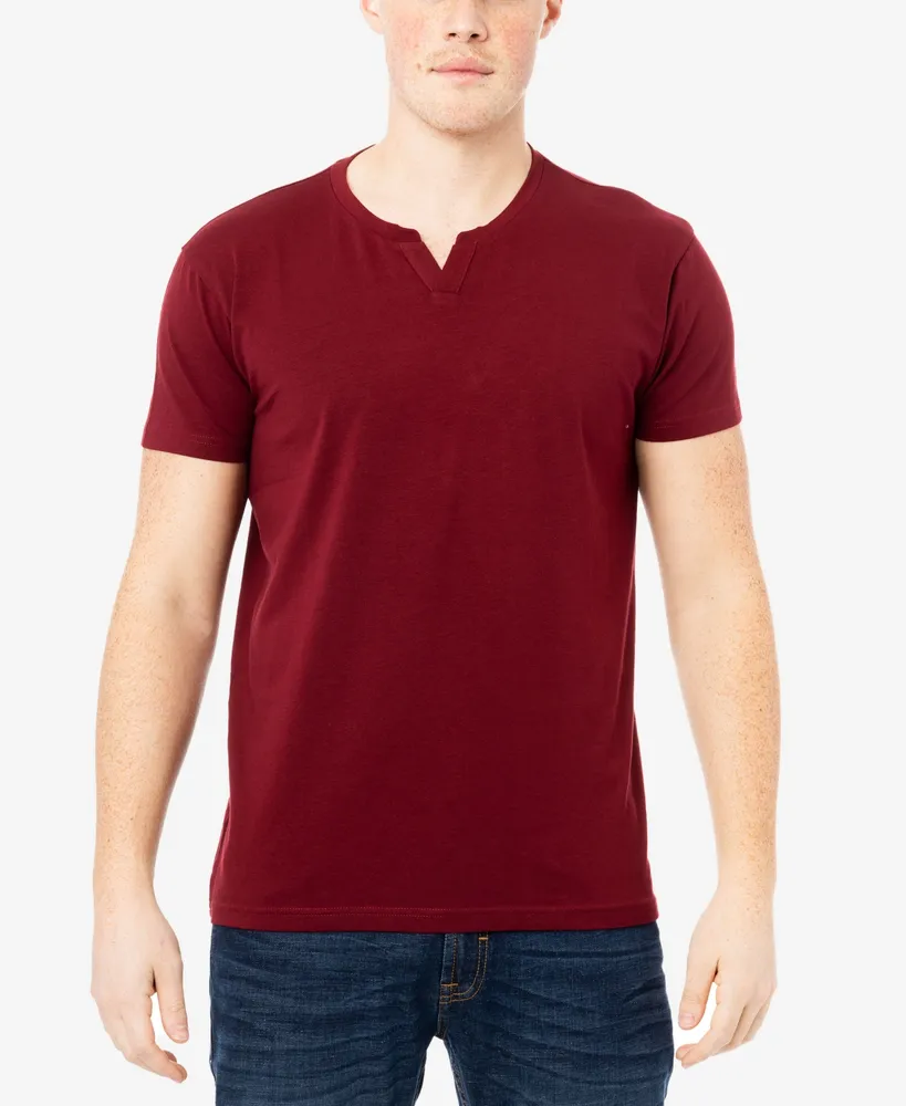 X-Ray Men's Basic Notch Neck Short Sleeve T-shirt