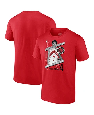 Men's Fanatics Scottie Barnes Red Toronto Raptors 2022 Nba Rookie of the Year T-shirt