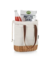 Picnic Time Pico Willow and Canvas Lunch Basket Bag