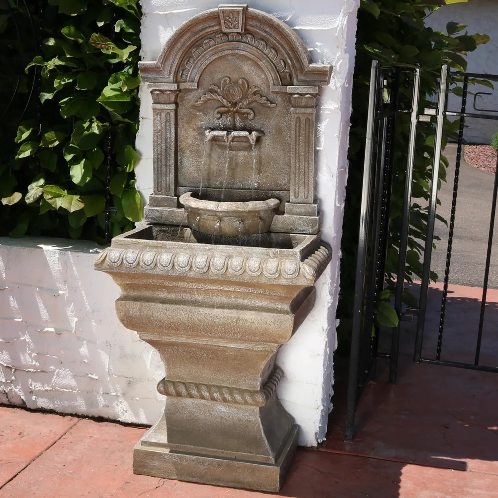 51"H Electric Polyresin Ornate Lavello Outdoor Water Fountain