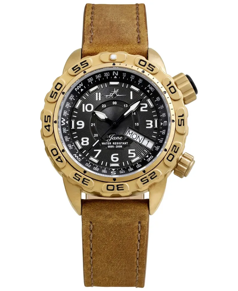 Abingdon Co. Women's Jane Brown Leather Strap Watch 35mm