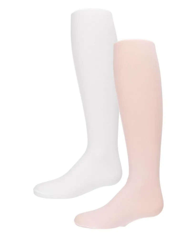 MeMoi Baby Girls Microfiber Tights Solid Color 2-Pack