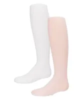 MeMoi Baby Girls Microfiber Tights Solid Color 2-Pack