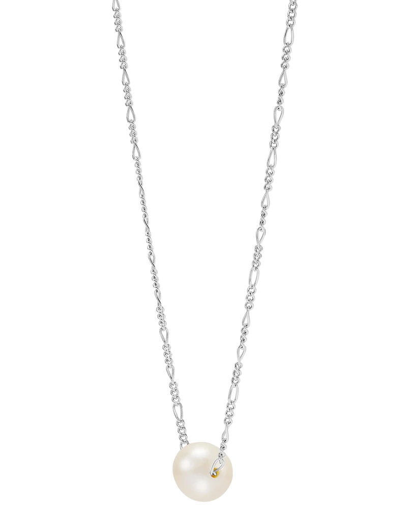 Cultured Freshwater Pearl (8mm) Solitaire 18" Pendant Necklace in 14k Gold-Plated Sterling Silver
