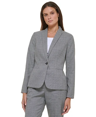 Tommy Hilfiger Women's Glen Plaid Single-Button Blazer