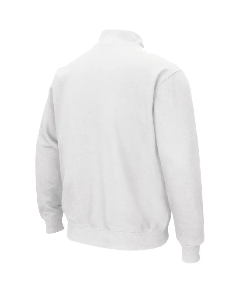 Men's Colosseum White Ole Miss Rebels Tortugas Team Logo Quarter-Zip Jacket