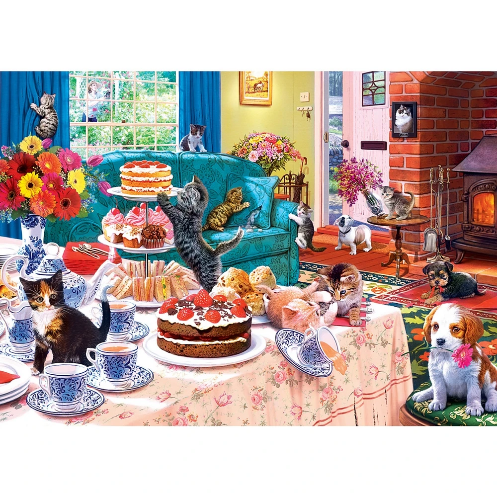 Masterpieces Home Sweet Home Tea Time Terrors 500 Piece Jigsaw Puzzle