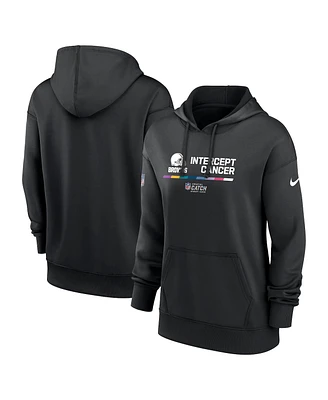 Women's Nike Black Cleveland Browns 2022 Nfl Crucial Catch Therma Performance Pullover Hoodie