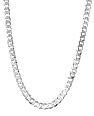 Men's Curb Link 24" Sterling Silver Necklace Chain (5-1/2mm)