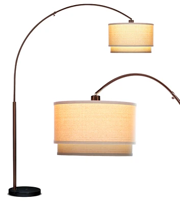 Mason 81" Led Contemporary Arc Floor Lamp with Marble Base, Bulb Included