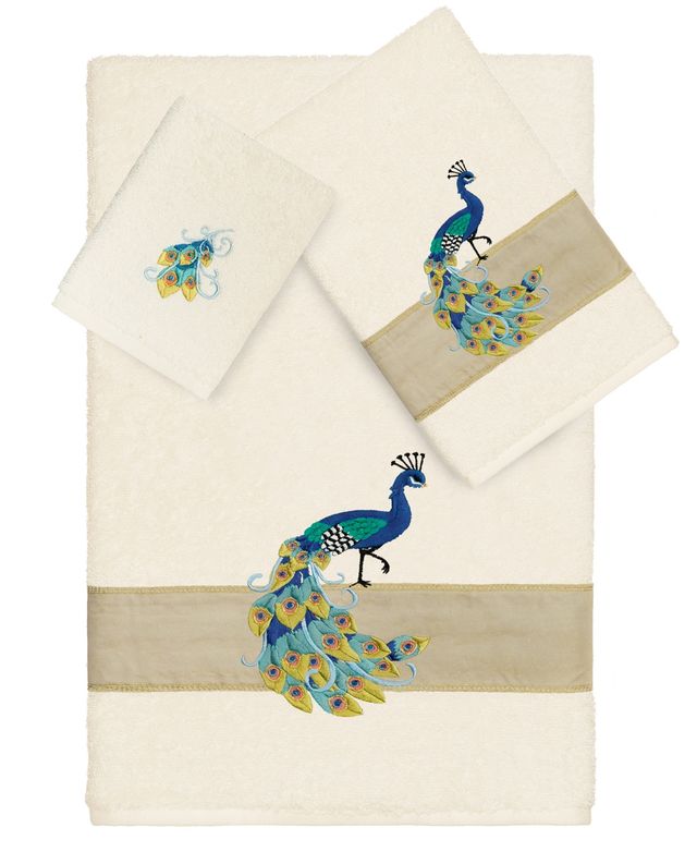 Linum Home Turkish Cotton Penelope Embellished -Pc. Bath Towel Set