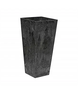 Novelty Artstone Ella Tall Square Planter Black 27.5 inch