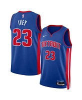 Men's and Women's Nike Jaden Ivey Blue Detroit Pistons 2022 Nba Draft First Round Pick Swingman Jersey - Icon Edition