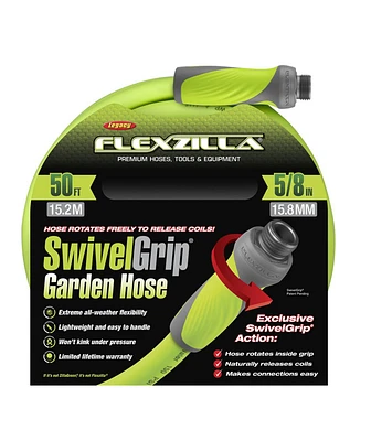 Flexon Flexzilla Garden Hose with SwivelGrip 50ft x .62inch