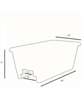 The Hc Companies SPX24DB0A1 Deck Rail Box Planter White 24 Inch