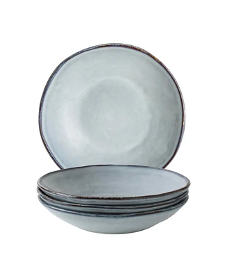 Dutch Rose Amsterdam Deep Plates, Set of 4