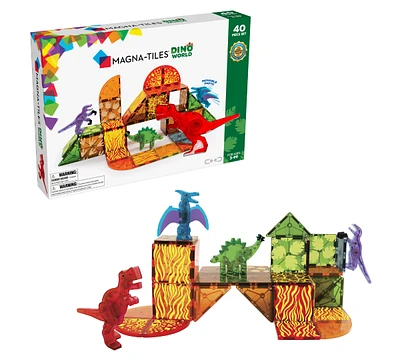 Magna-tilesa Magna-tiles Dino World 40-Piece Magnetic Construction Set, Ages 3+