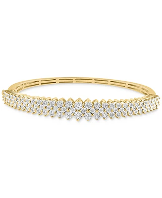 Effy Diamond Multirow Bangle Bracelet (1 ct. t.w.) 14K White Gold (Also available Two Tone Gold)