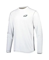 Men's Tommy Bahama White Philadelphia Eagles Laces Out Billboard Long Sleeve T-shirt