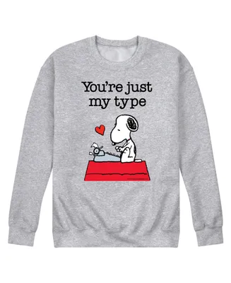 Airwaves Men's Peanuts Just My Type Fleece Sweatshirt