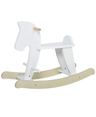 Qaba Wooden Rocking Horse Toddler Baby Ride-on Toys for Kids 1-3 Years
