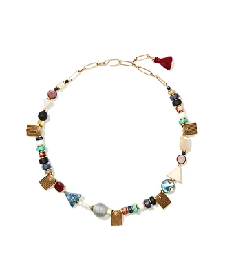 Nectar Nectar New York Gem-Rainbow with Ellipses Chain Necklace