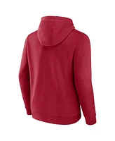 Men's Fanatics Crimson Alabama Tide Arch and Logo Tackle Twill Pullover Hoodie