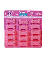 Dog Bone 3-in-1 Silicone Baking Treat Tray for Healthy, Homemade Dog Treats and More