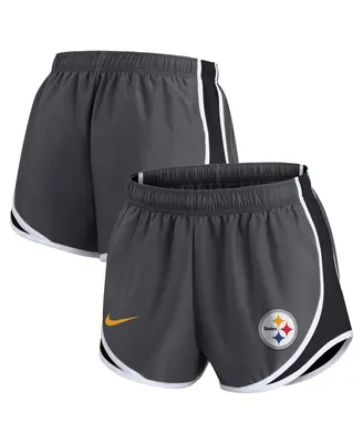 Women's Nike Charcoal Pittsburgh Steelers Logo Performance Tempo Shorts