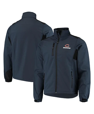 Men's Dunbrooke Navy Chicago Bears Circle Softshell Fleece Full-Zip Jacket