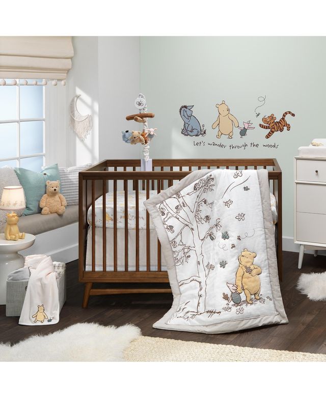 Lambs & Ivy Disney Baby Storytime Pooh 3-Piece Nursery Crib Bedding Set