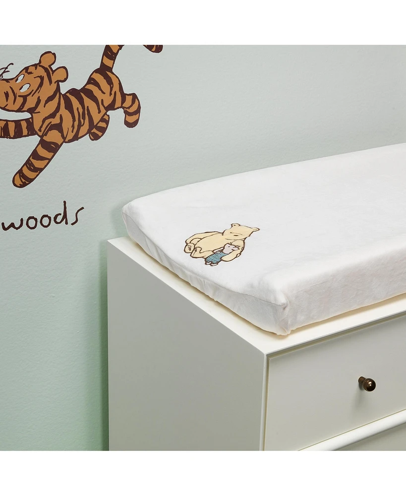 Lambs & Ivy Disney Baby Storytime Pooh Soft Creamy White Changing Pad Cover