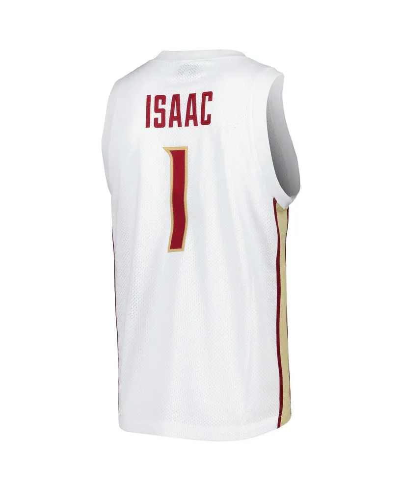 Men's Original Retro Brand Jonathan Isaac White Florida State Seminoles Alumni Commemorative Replica Basketball Jersey