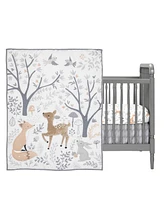 Bedtime Originals Deer Park Woodland 3-Piece Nursery Baby Crib Bedding Set - Gray