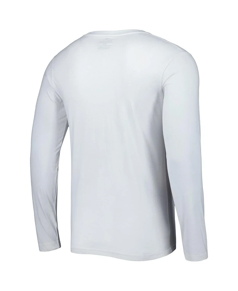 Men's Fanatics White Atlanta Braves Pressbox Long Sleeve T-shirt