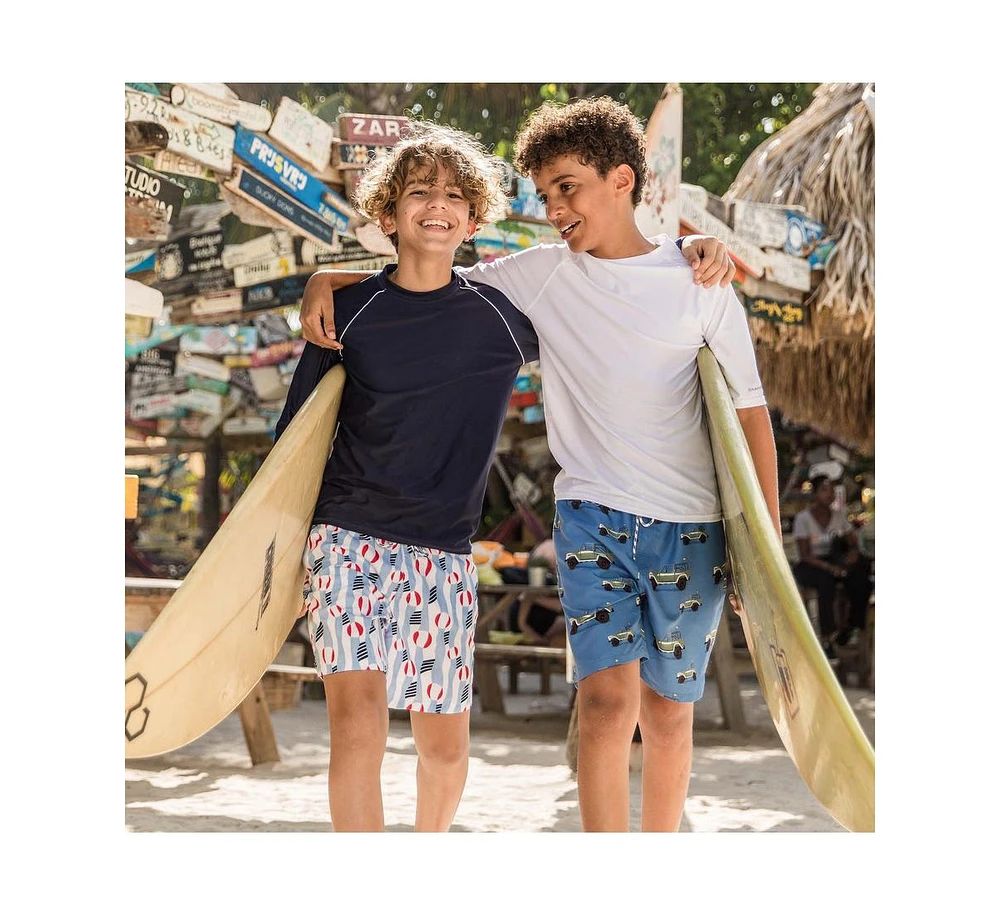 Snapper Rock Big Boys Toddler|Child Navy Sustainable Ls Rash Top