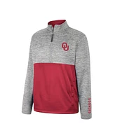 Men's Colosseum Gray Oklahoma Sooners John Half-Zip Jacket