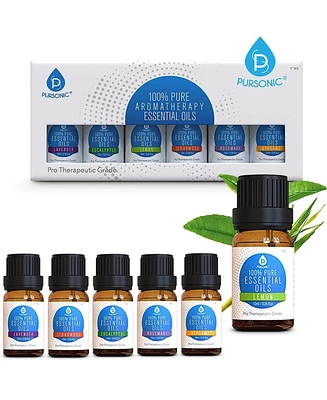 Pursonic Pack of 100% Pure Essential Aromatherapy Oils